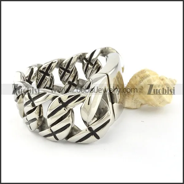 Punk Heavy Stainless Steel Bracelet -b000849