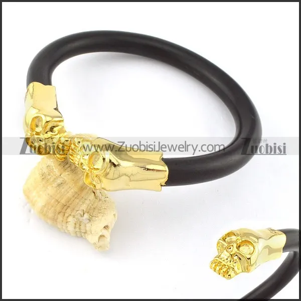 Stainless Steel Skull Bangle -b000869