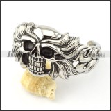 Stainless Steel Skull Bangle -b000859
