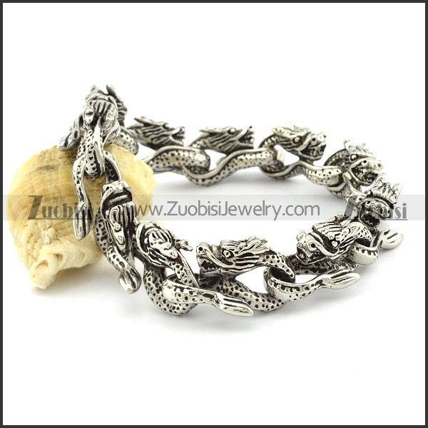 Top Quality 316L Stainless Steel casting bracelet from china wholesale jewelry market -b001361