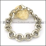 pleasant Steel Stainless Steel Bracelet with Stamping Craft -b001200