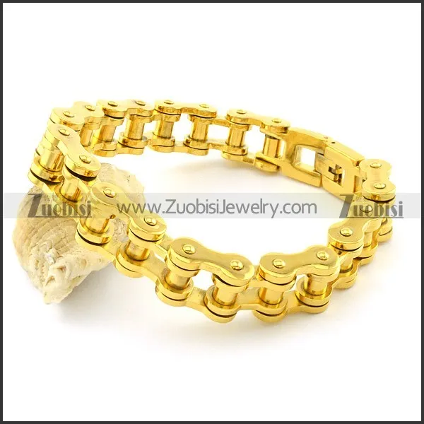 230 * 14.5mm Men Biker Chain Link Bracelet in 316L Stainless Steel -b001328