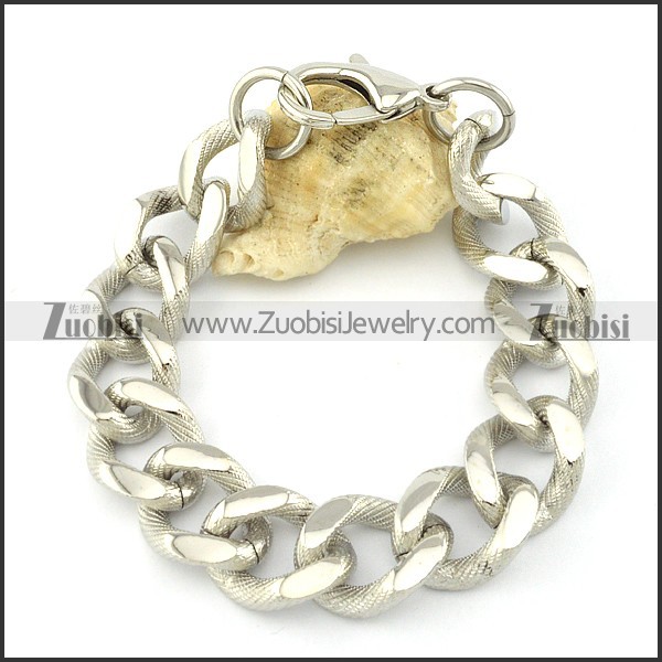 Comely 316L stamping bracelets -b001376