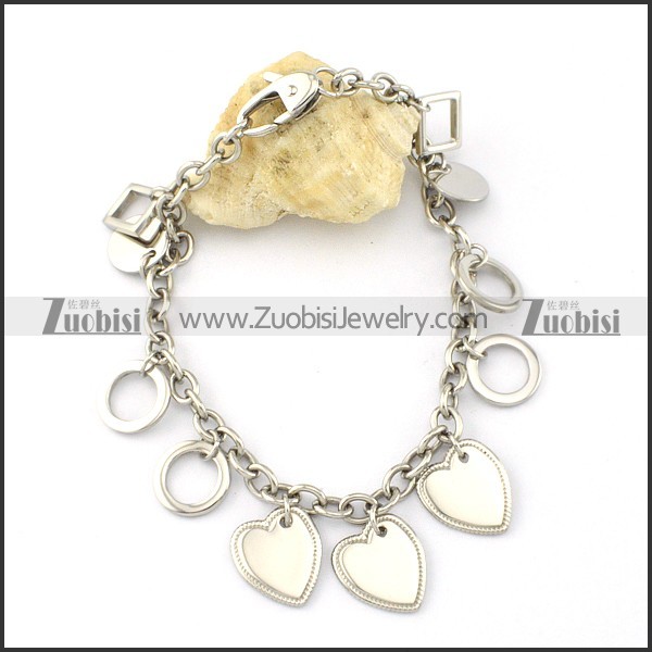 pleasant 316L Steel Stainless Steel Bracelet with Stamping Craft -b001184
