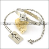 couples jewelry of heart bangle and key pendnt chain for couples from TVB hot play -b001362