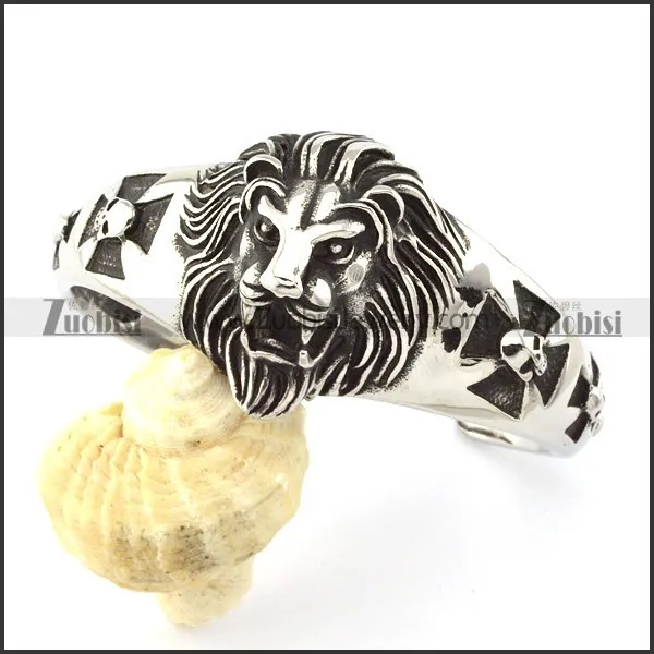 Punk Bangle in Stainless Steel for Bikers -b000985