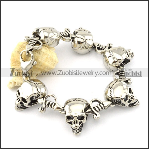 hot welcome Stainless Steel Biker Bracelets for Heavy Strong Mens with Cheapest Wholesale Price -b001282