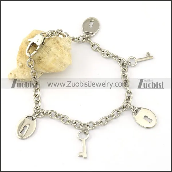 the best Steel Stainless Steel Bracelet with Stamping Craft -b001180