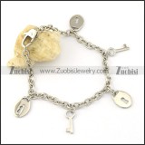 the best Steel Stainless Steel Bracelet with Stamping Craft -b001180