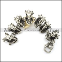 7 King of Skull Bracelet in top quality Stainless Steel b001283