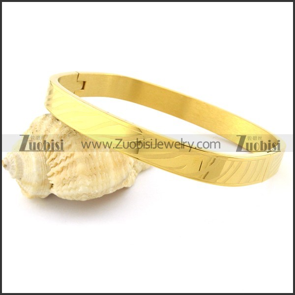 excellent 316L Stainless Steel Stamping Bangle in 316L Stainless Steel -b001270