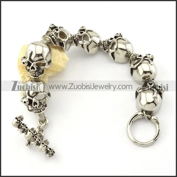 Casting Bracelet in 31L Stainless Steel for Bikers -b000971