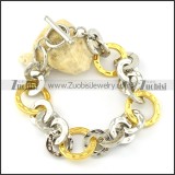 good oxidation-resisting steel Stainless Steel Bracelet with Stamping Craft -b001192