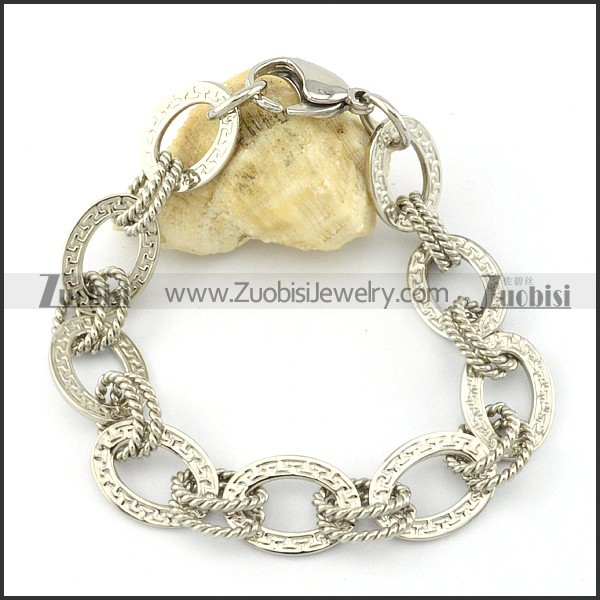 good-looking 316L Steel Stainless Steel Bracelet with Stamping Craft -b001199