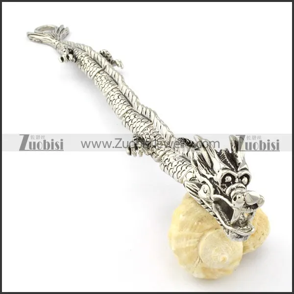 Big Lively Dragon Bracelet in Stainless Steel -b000992