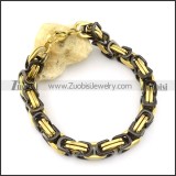 beauteous nonrust steel Gold and Black Plated Bracelet -b001306