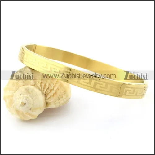 pretty 316L Stainless Steel Stamping Bangle in 316L Stainless Steel -b001255