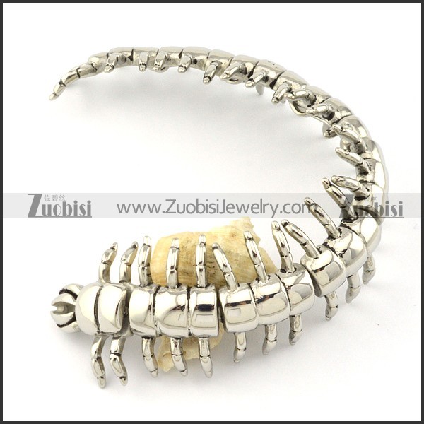 Big Lively Centipede Bracelet in Stainless Steel -b000991