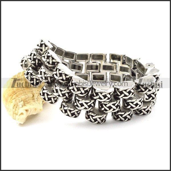 Exquisite Stainless Steel casting bracelet from china wholesale jewelry market -b001348