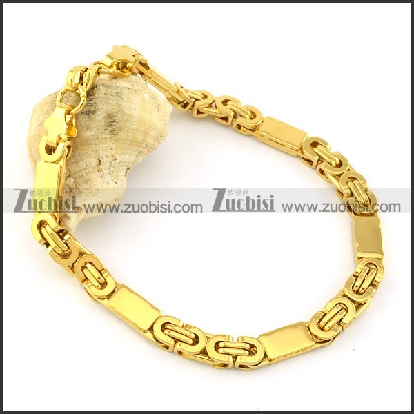 230*6mm gold finishing stainless steel bracelet b001561