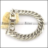 Comely 316L Stainless Steel men's stamping bracelet -b001516