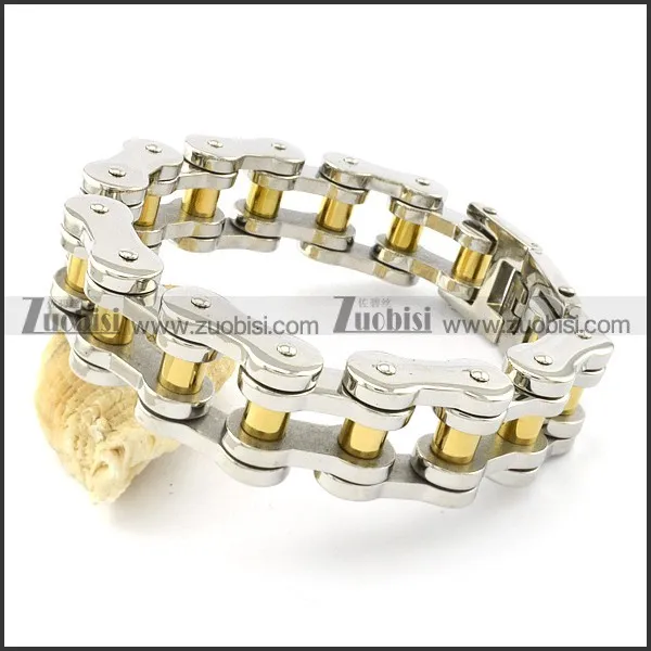 Functional 316L Steel mens biker bracelets -b001549