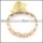 gold plating stainless steel bracelet CNC clear stones b001654