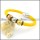 fresh yellow 6mm diameter leather bracelets b001619