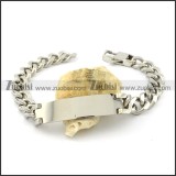 Beauteous 316L Stainless Steel id bracelets -b001542