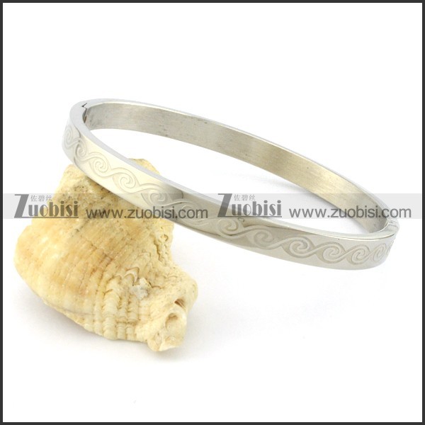 Pleasant 316L Steel stamping bangles -b001491