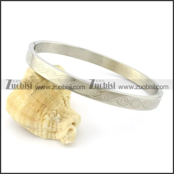 Pleasant 316L Steel stamping bangles -b001491