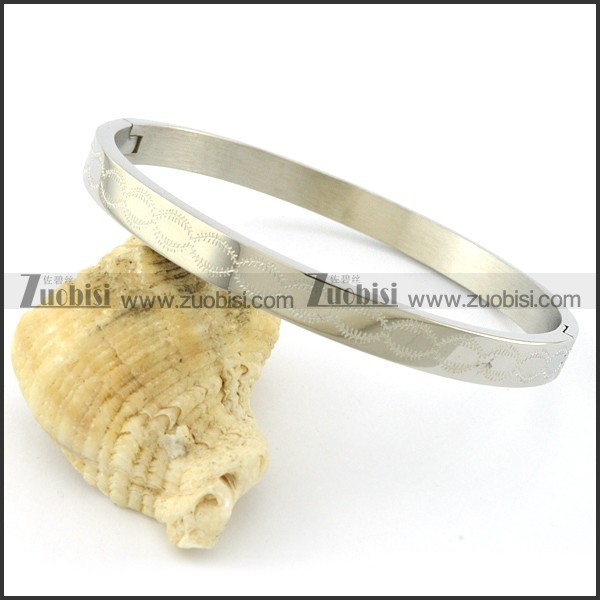 Beauteous 316L stamping bangle -b001441