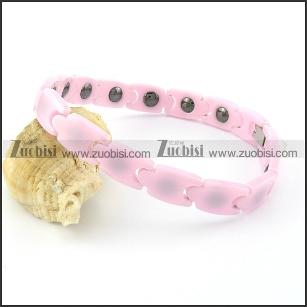 pink ceramics bracelet b001559