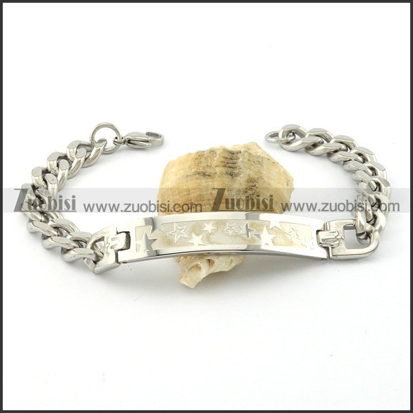 Unique Stainless Steel id bracelets -b001537