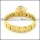 gold plating stainless steel bracelet CNC clear stones b001655