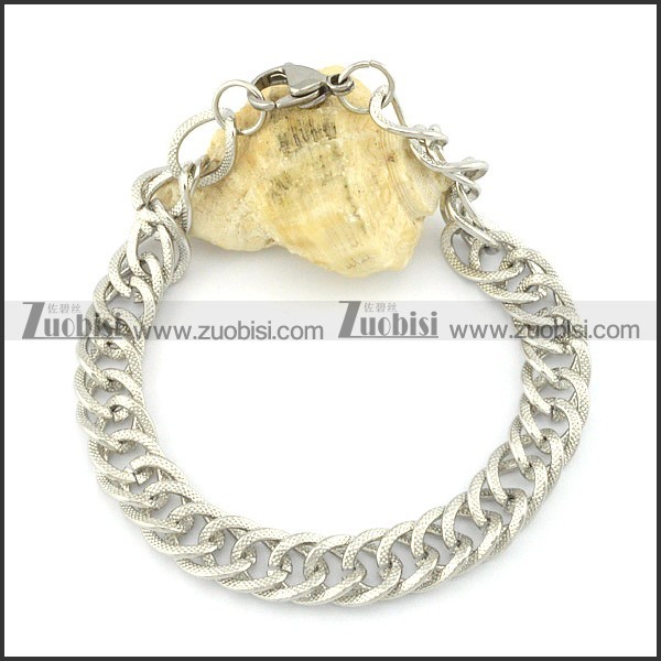 Attractive Nonrust Steel men's stamping bracelet -b001514