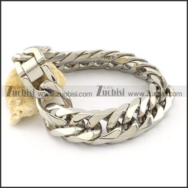 Functional 316L men's stamping bracelet -b001515