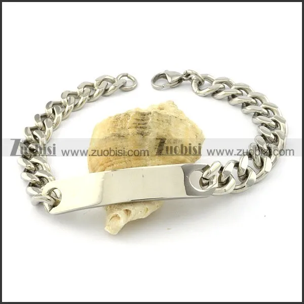 Comely 316L Steel id bracelets -b001543