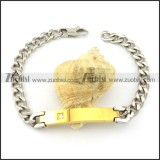 Nice-looking 316L id bracelets -b001532