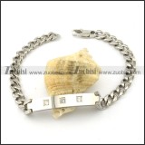 Brilliant Oxidation-resisting Steel id bracelets -b001538