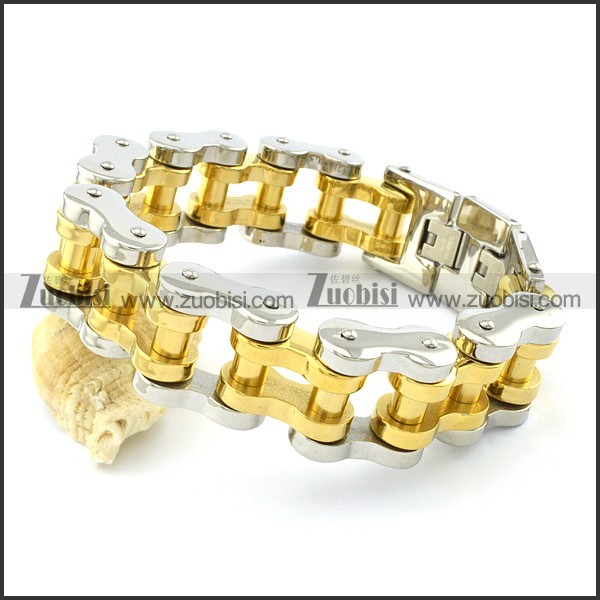 Great 316L Steel mens biker bracelets -b001546