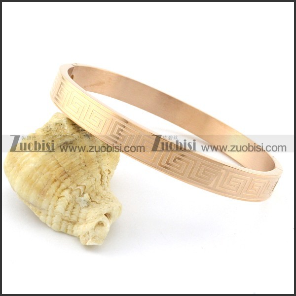 Exquisite Nonrust Steel stamping bangle -b001452