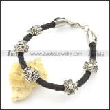 leather and stainless steel bracelets b001795