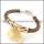 braided leather bracelet with OT buckle b001854