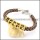 braided leather bracelet with OT buckle b001845