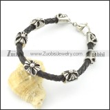 leather and stainless steel bracelets b001788