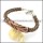 braided leather bracelet with OT buckle b001855
