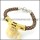 braided leather bracelet with OT buckle b001857