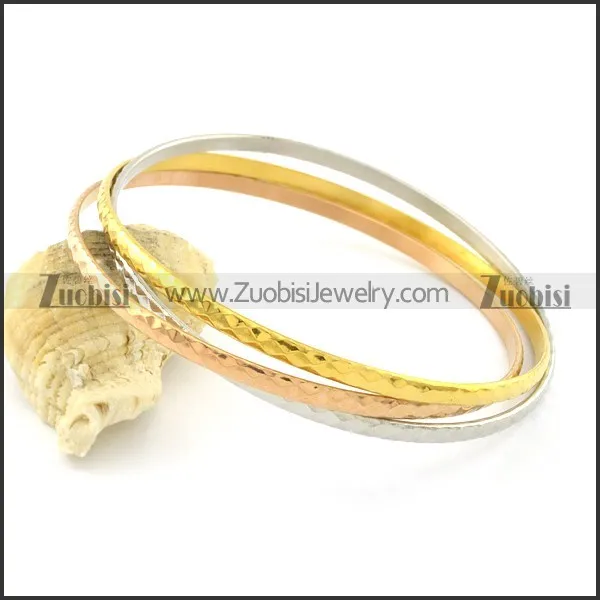 stainless steel plating rings bangles b001828