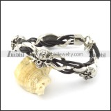 leather and stainless steel bracelets b001792